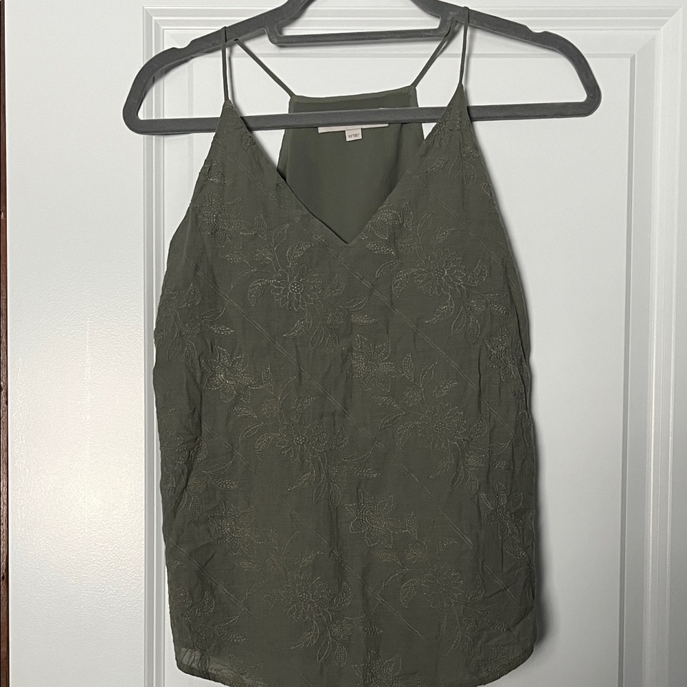 LOFT Olive Lace Camisole